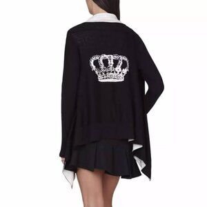 Bcbg Juliette Reversible Crown Intarsia Cardigan-wrap